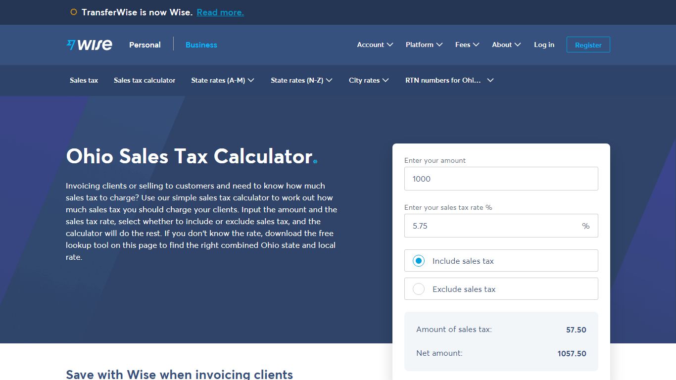 Ohio Sales Tax | Calculator and Local Rates | 2021 - Wise